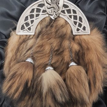 Celtic Lion Fox Fur Sporran